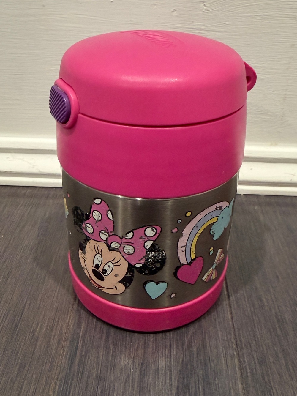 Thermos Disney Minnie Mouse Pink Stainless Steel Kids Food Jar Lunch - Picture 1 of 9